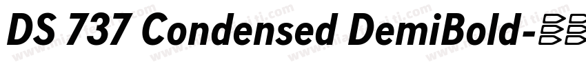 DS 737 Condensed DemiBold字体转换